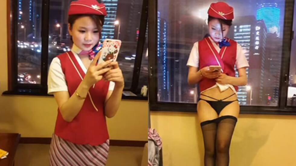 91康先生-高級酒店約戰上海南航19歲本地美女王琪空姐,穿著空姐服就開操,撕爛絲襪爆插空姐的美逼